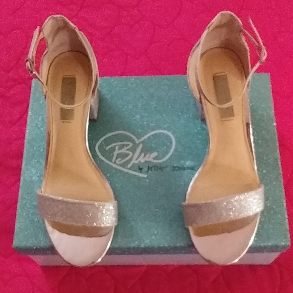 Betsey Johnson Silver Sparkle Miri Evening Sandals